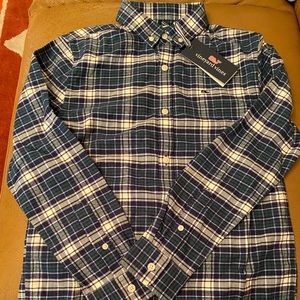 Vineyard Vines Boys Plaid Flannel Shirt Size M